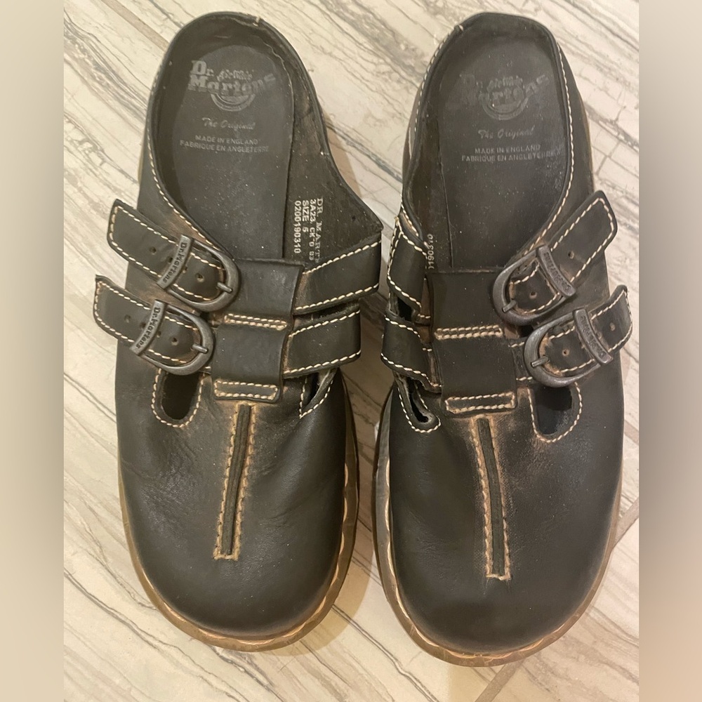 Doc Marten Black Strappy Slides Size 5